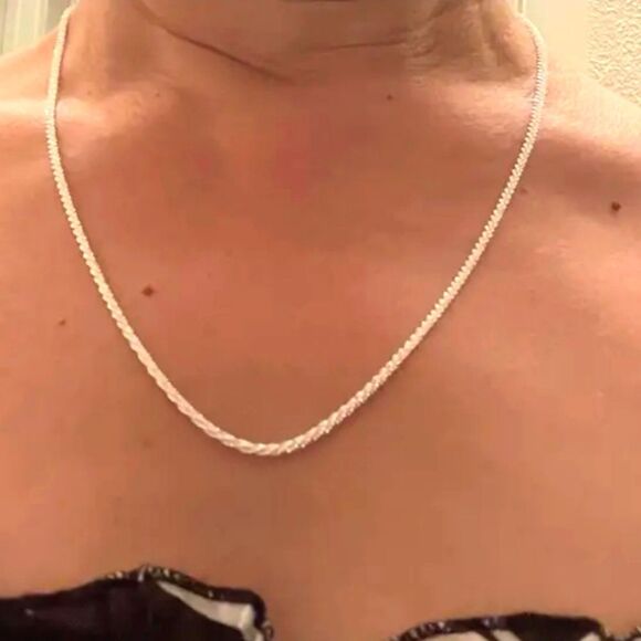 925 silver sparkling Chain Necklace - Picture 10 of 13